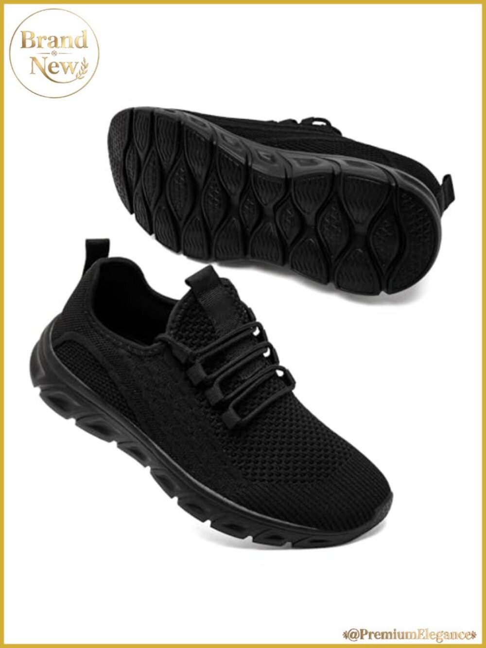 IQYNAM Women's Slip On Walking Shoes Breathable Knit Non Slip Athletic